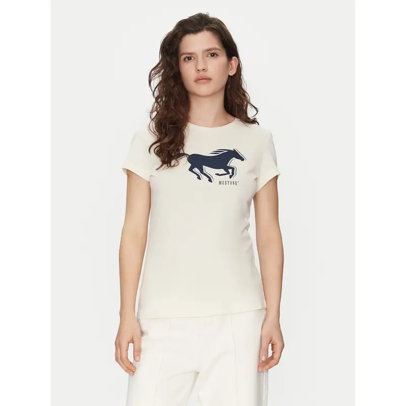 Mustang T-shirt Beige 3833893