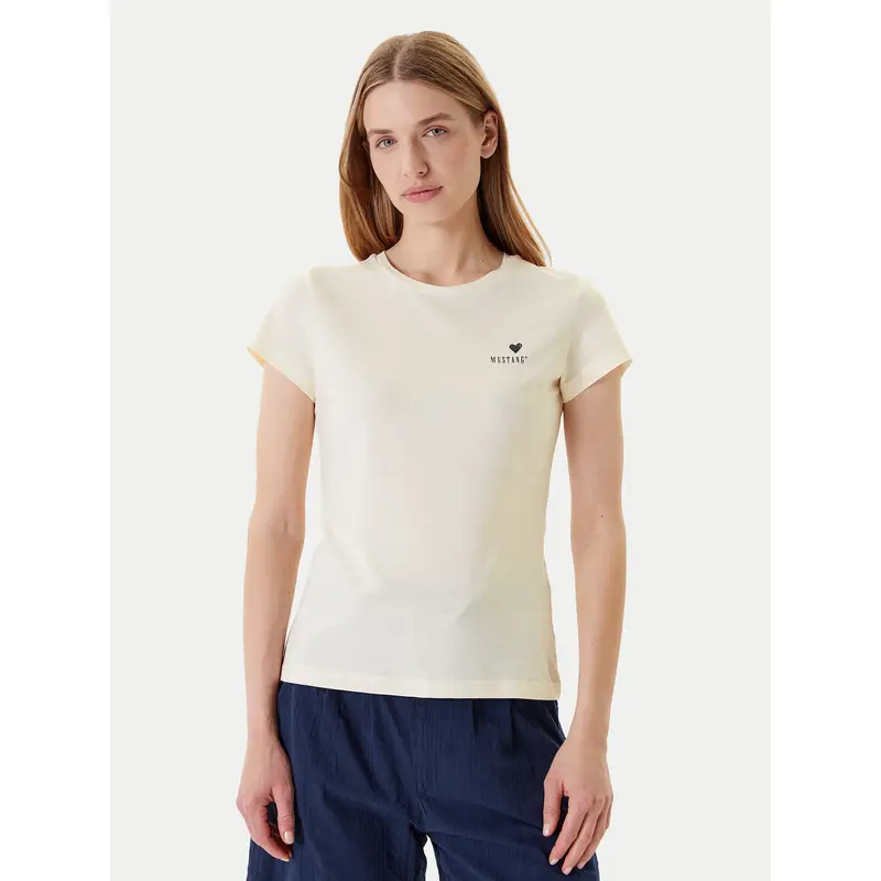 Mustang T-shirt Beige 3222390