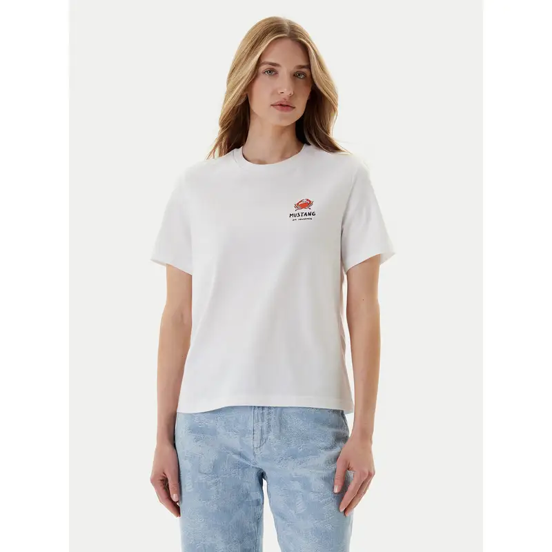 Mustang T-shirt Bianco 3222389