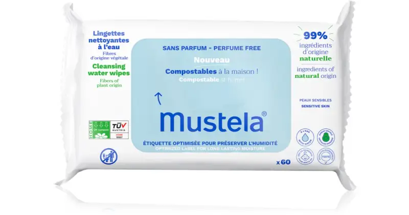 Salviette Detergenti all'Acqua - Senza Profumo x60