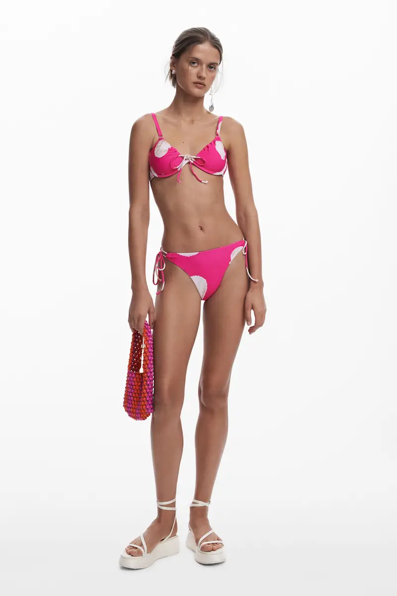 Mutandina bikini conchiglie fucsia