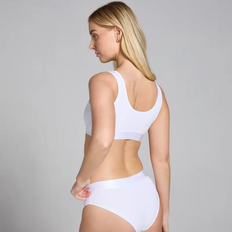 Mutandine bikini a vita media MP da donna (confezione da 3) - Bianco - L miniatura 2