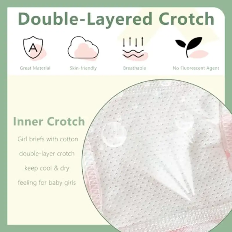 Mutandine per Bambine Intimo per Ragazze dai 2 ai 12 Anni, Mutandine per Neonati Morbide e Traspiranti 8 Confezione miniatura 3