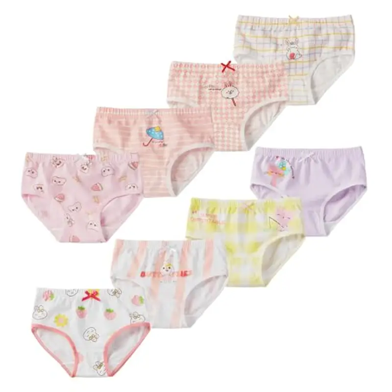 Mutandine per Bambine Intimo per Ragazze dai 2 ai 12 Anni, Mutandine per Neonati Morbide e Traspiranti 8 Confezione