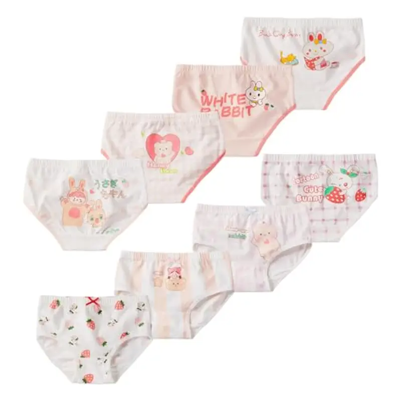 Mutandine per Bambine Intimo per Ragazze dai 2 ai 12 Anni, Mutandine per Neonati Morbide e Traspiranti 8 Confezione