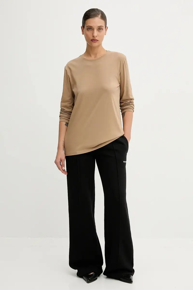 camicia a maniche lunghe colore beige 0 miniatura 2