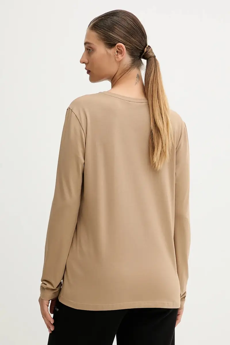 camicia a maniche lunghe colore beige 0 miniatura 3