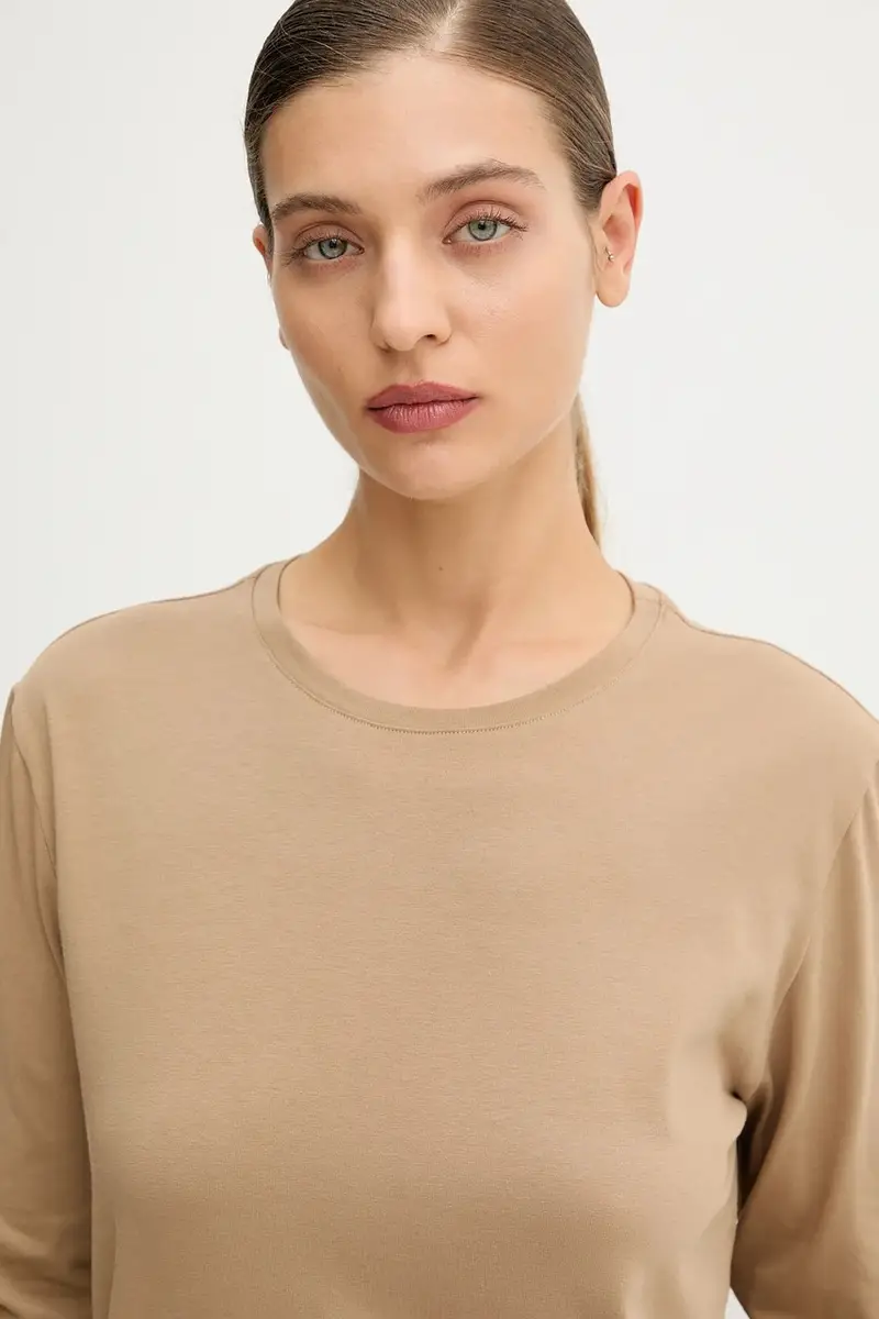 camicia a maniche lunghe colore beige 0 miniatura 4