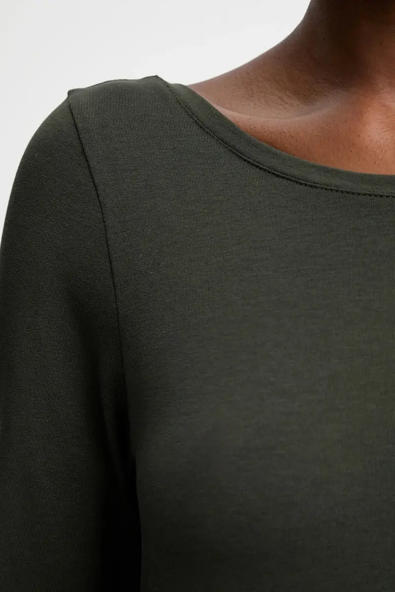 camicia a maniche lunghe colore verde 0 miniatura 5