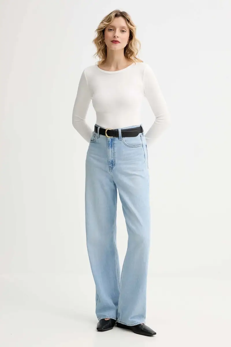 camicia a maniche lunghe MUUV. x Answear colore bianco miniatura 2