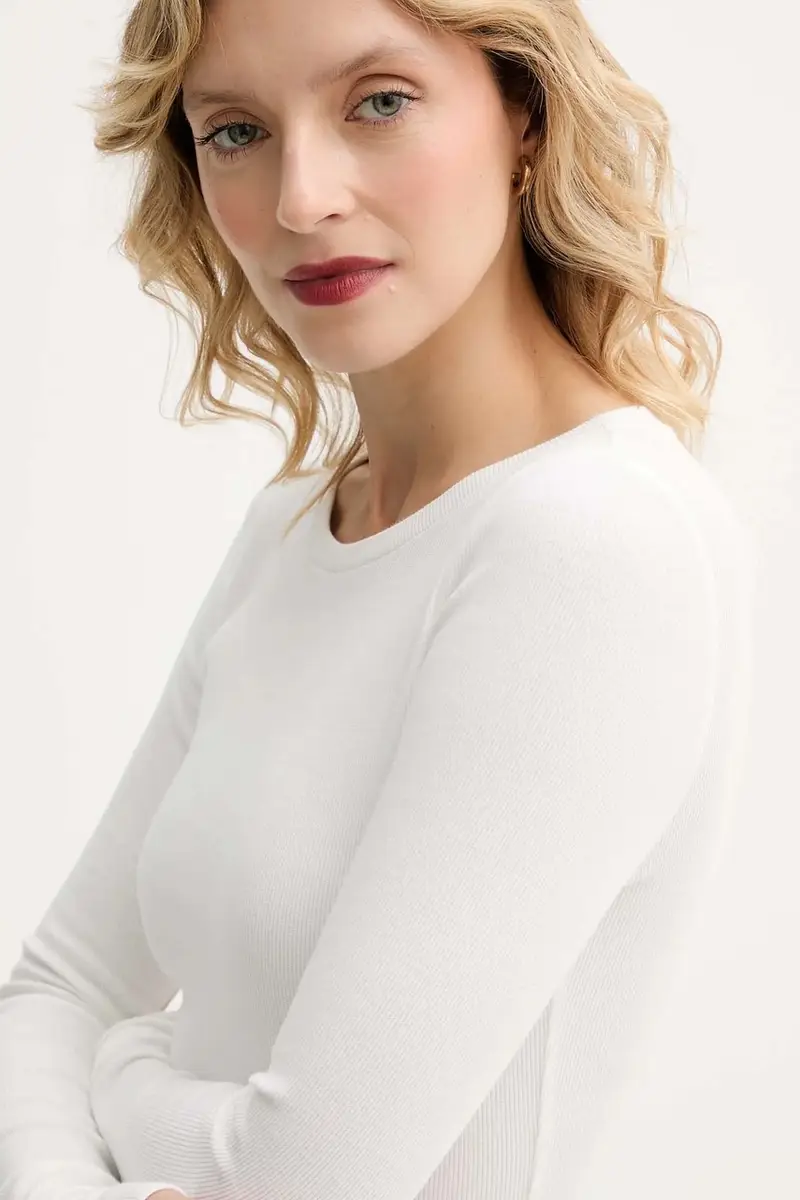 camicia a maniche lunghe MUUV. x Answear colore bianco miniatura 4