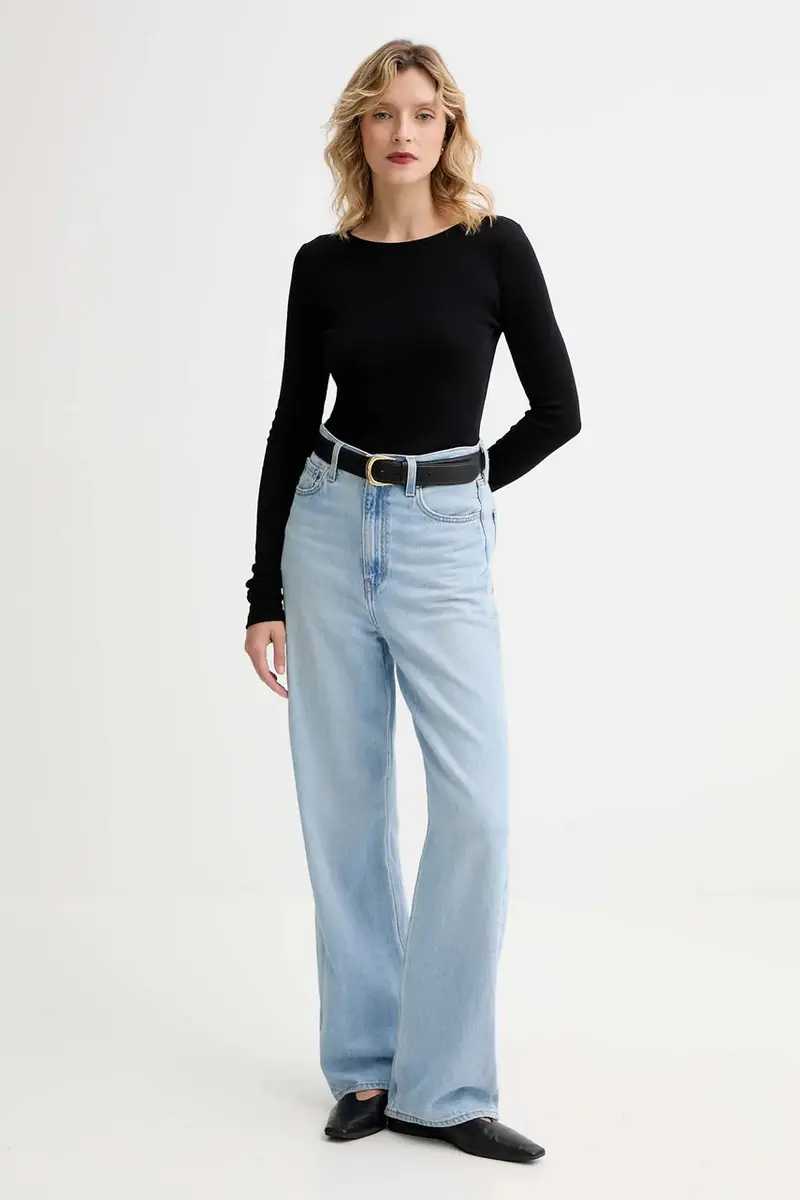 camicia a maniche lunghe MUUV. x Answear colore nero miniatura 2