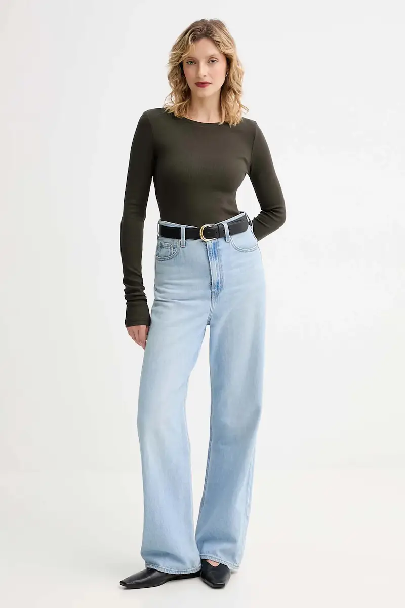 camicia a maniche lunghe MUUV. x Answear colore verde miniatura 2