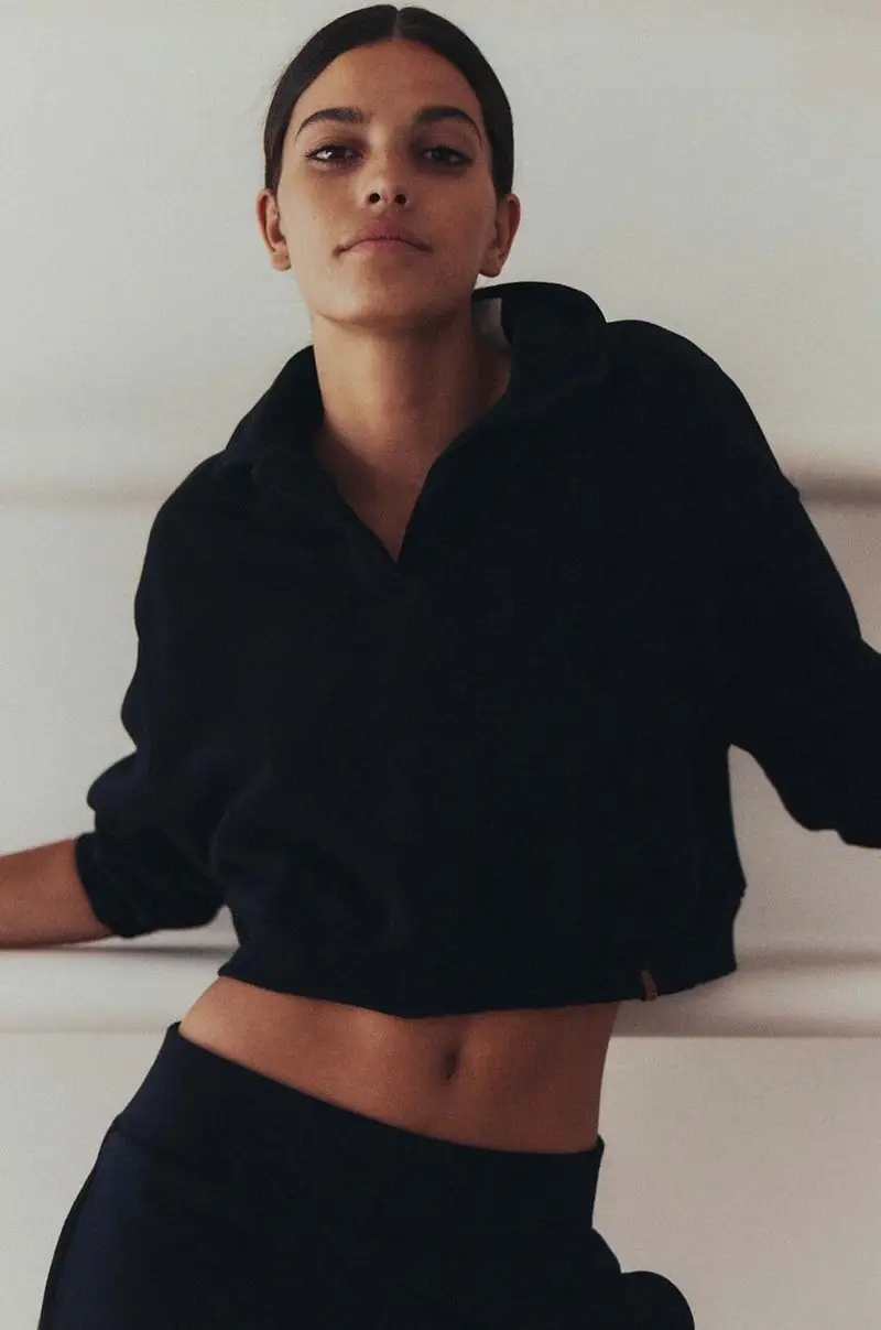 . felpa in cotone Fin Cotton colore nero