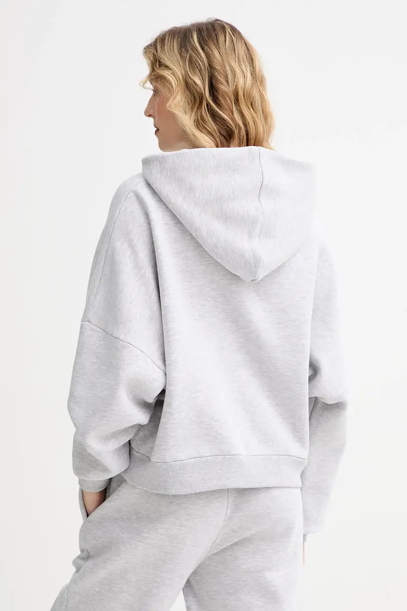 felpa MUUV. x Answear donna colore grigio con cappuccio miniatura 3