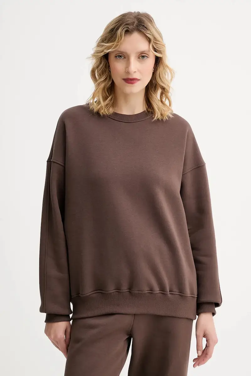 . felpa MUUV. x Answear donna colore marrone