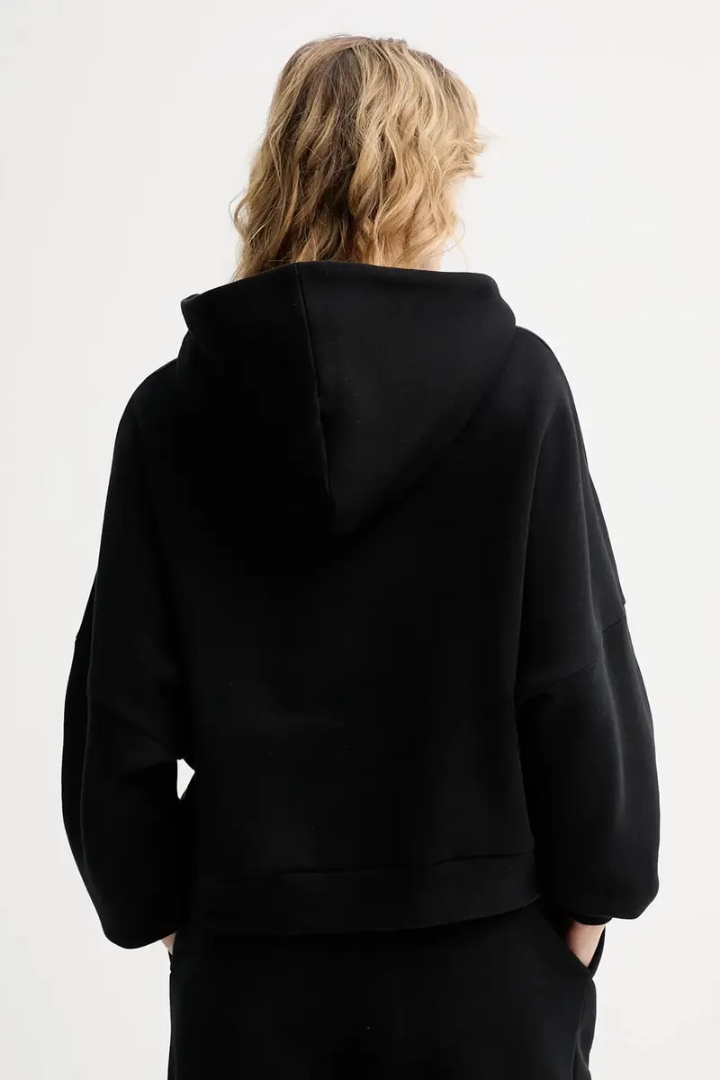 felpa MUUV. x Answear donna colore nero con cappuccio miniatura 3