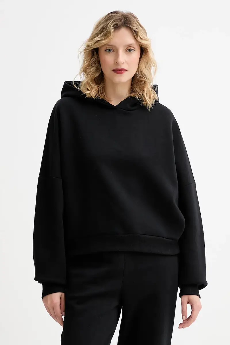 . felpa MUUV. x Answear donna colore nero con cappuccio