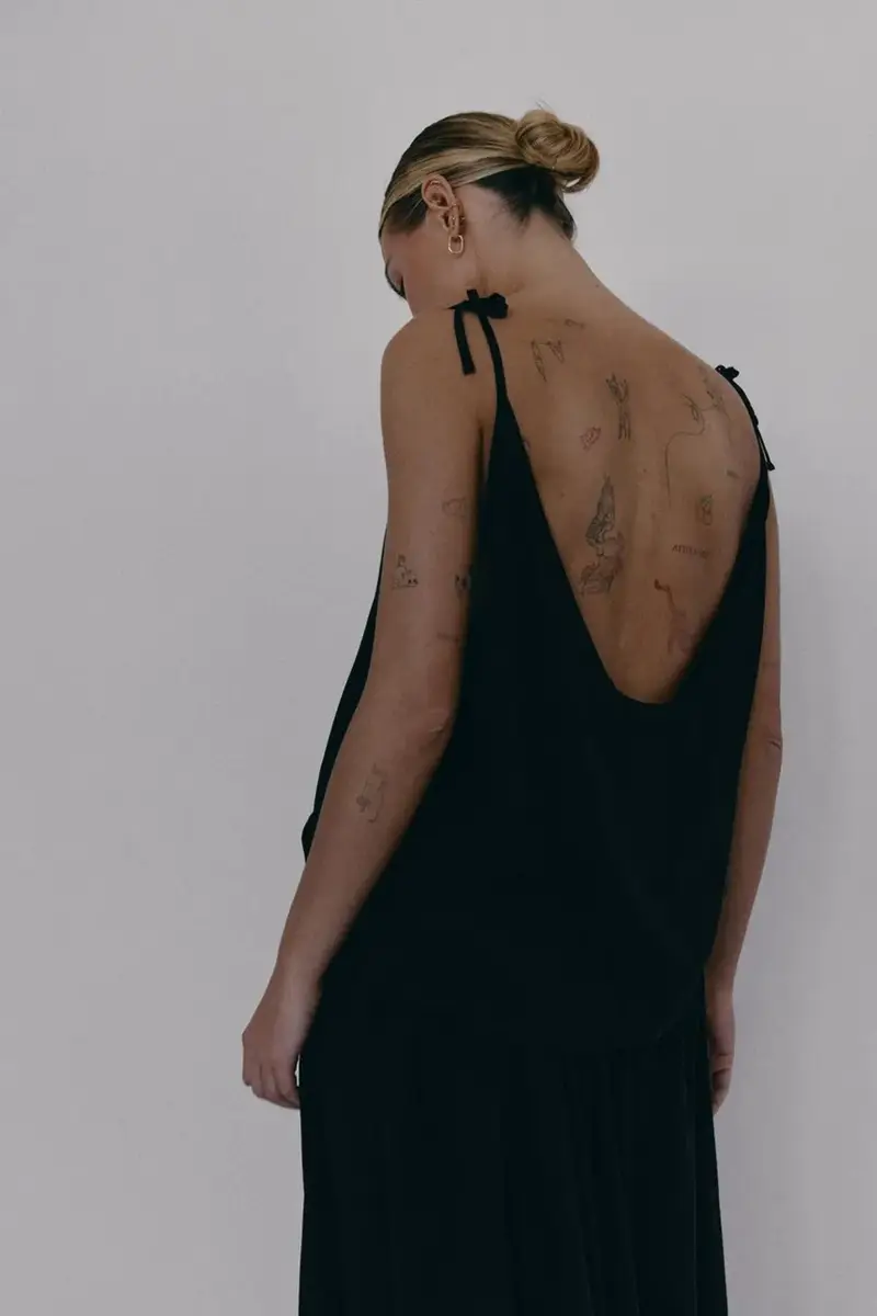 maglietta senza maniche DUE colore nero miniatura 3