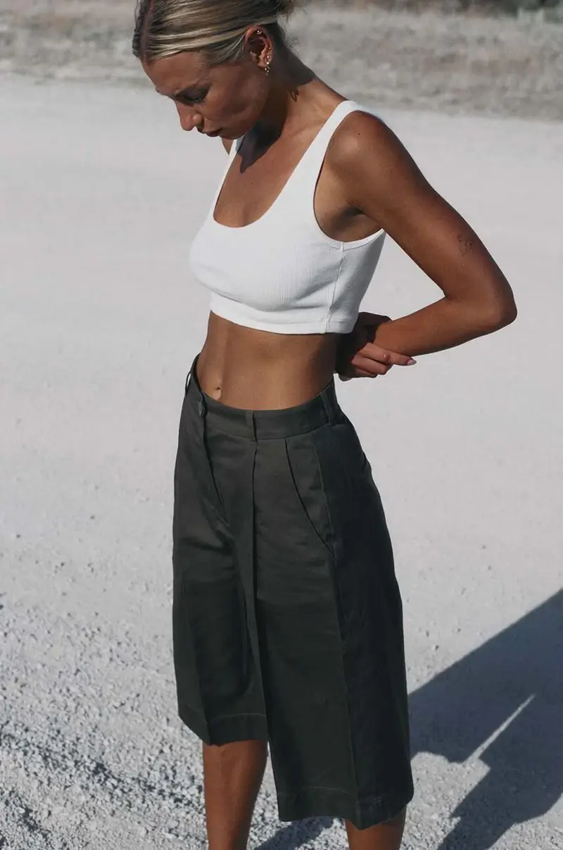 . pantaloncini in cotone PORTEUR colore verde