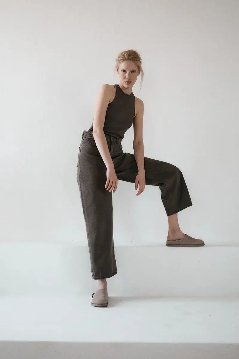 top in cotone PRESSE colore verde PRESSE Marrone miniatura 5