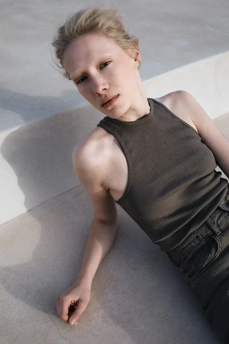 . top in cotone PRESSE colore verde PRESSE Marrone