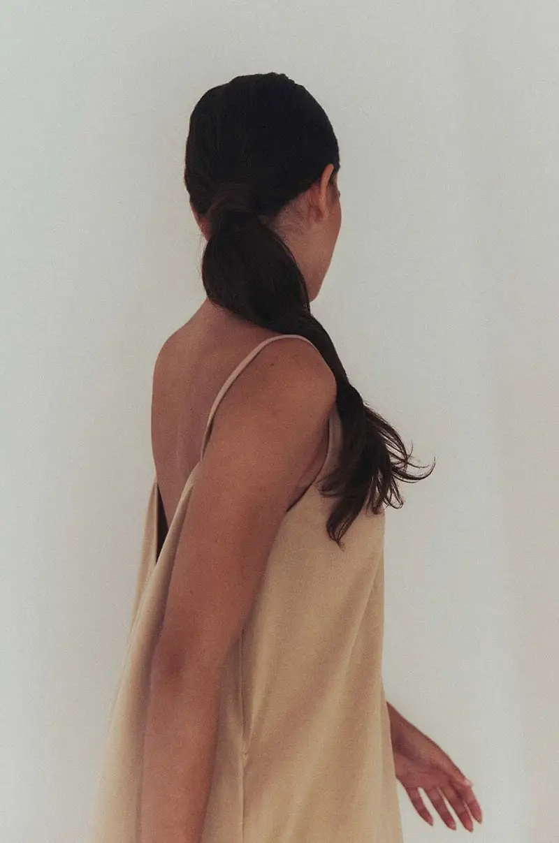 vestito in cotone sukienka #SURFGIRL colore beige miniatura 4