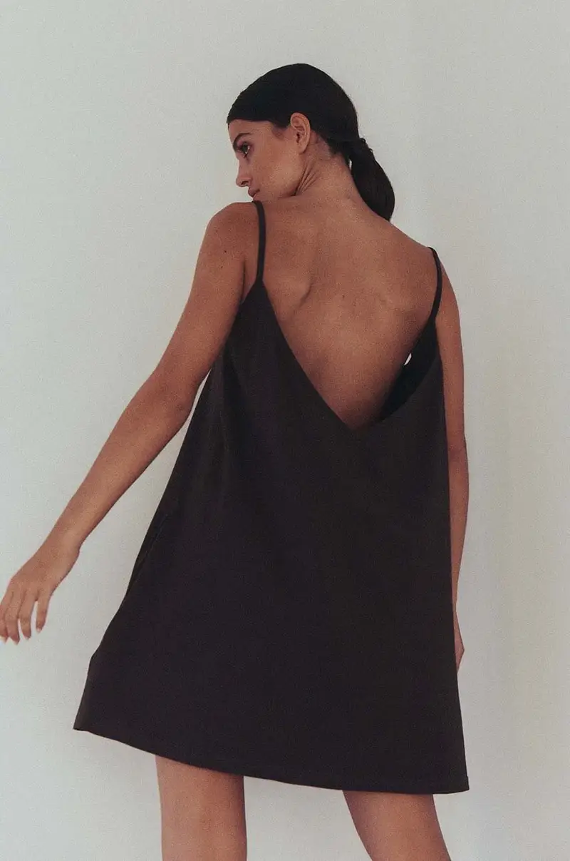 . vestito in cotone sukienka #SURFGIRL colore marrone