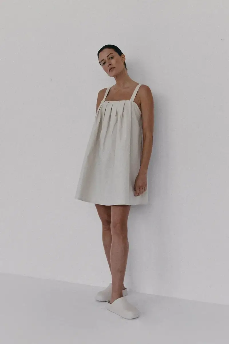 vestito JELLE colore nero Beige miniatura 5