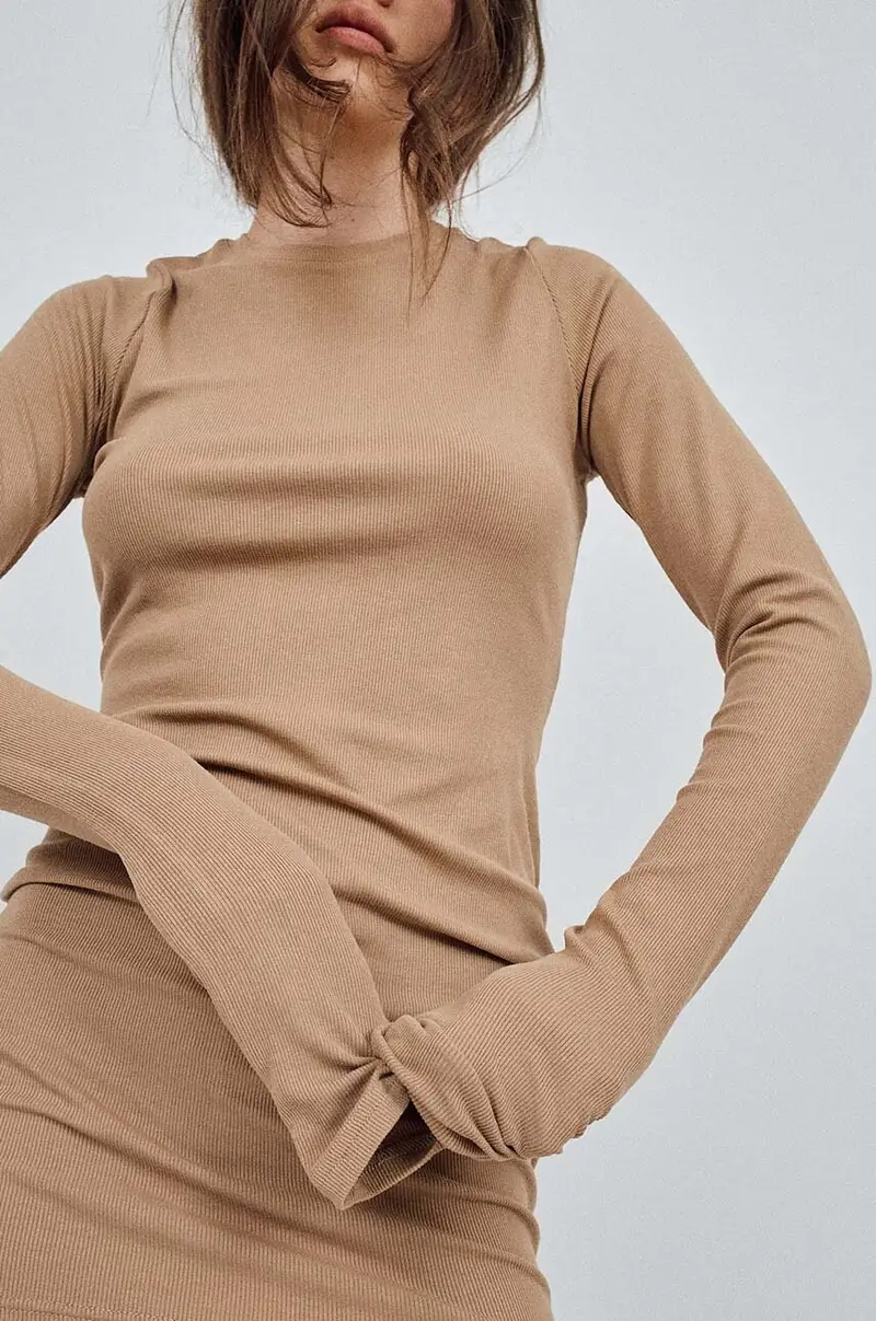 vestito LIGHT RIB colore marrone miniatura 4