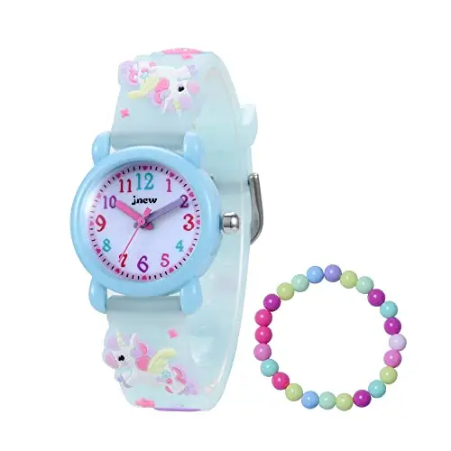 MUXIJIA Orologio Bambina, 3ATM/30M Impermeabile Quarzo Orologio da Polso con 3D Cartone Animato Cinturino in Silicone
