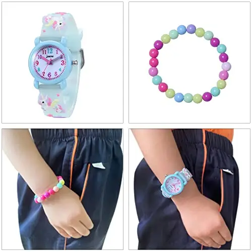 MUXIJIA Orologio Bambina, 3ATM/30M Impermeabile Quarzo Orologio da Polso con 3D Cartone Animato Cinturino in Silicone miniatura 2