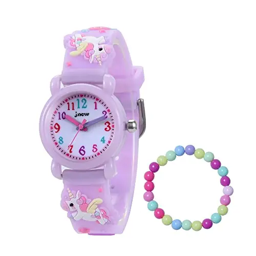 MUXIJIA Orologio Bambina, 3ATM/30M Impermeabile Quarzo Orologio da Polso con 3D Cartone Animato Cinturino in Silicone