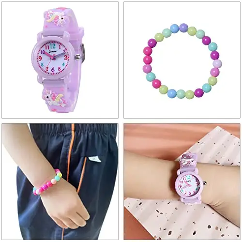 MUXIJIA Orologio Bambina, 3ATM/30M Impermeabile Quarzo Orologio da Polso con 3D Cartone Animato Cinturino in Silicone miniatura 2