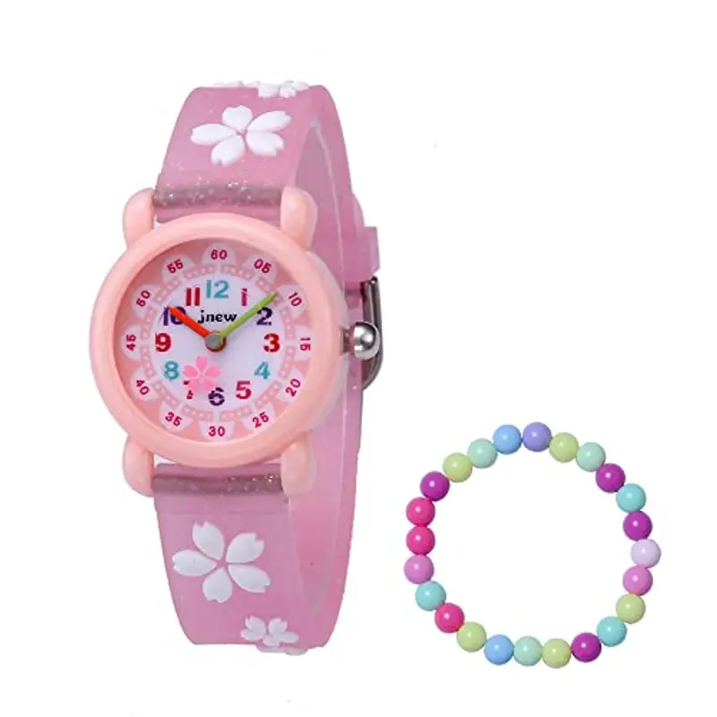 MUXIJIA Orologio Bambina, 3ATM Impermeabile Quarzo Orologio da Polso con 3D Cartone Animato Cinturino in Silicone Orologio per Ragazze da 3-10 Anni