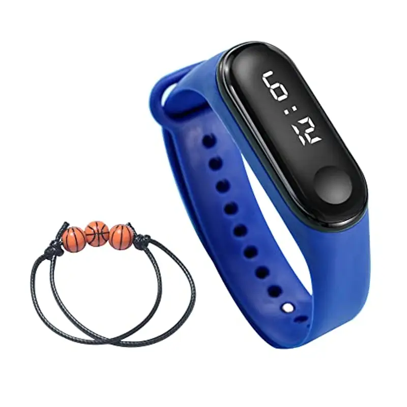 MUXIJIA Orologio Bambina, Orologio Bambini da Polso con 3D Cartone Animato Cinturino in Silicone Orologio Digitale per Ragazze e Ragazzi da 6-15 Anni (Blu)