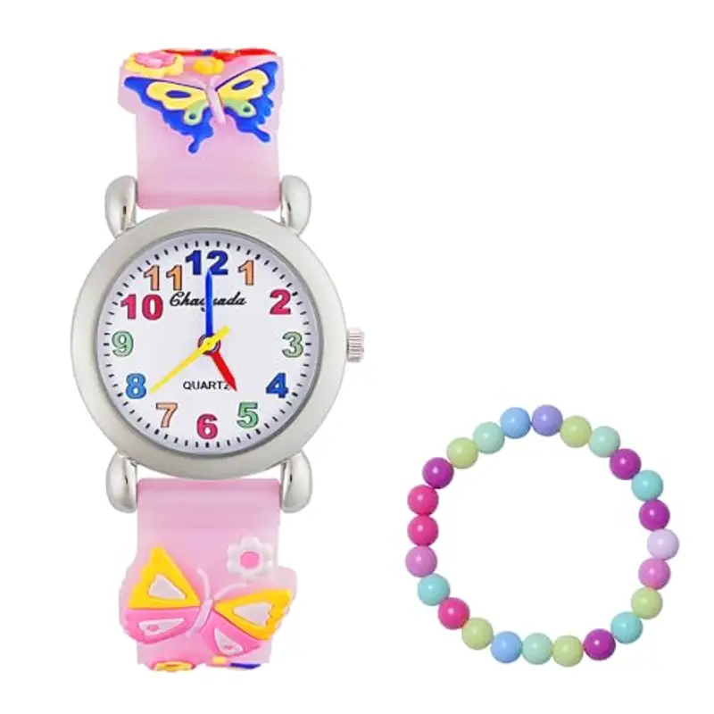 MUXIJIA Orologio Bambini, 3ATM Impermeabile Quarzo Orologio da Polso con 3D Cartone Animato Cinturino in Silicone Orologio per Ragazzi e Ragazze da 3-10 Anni