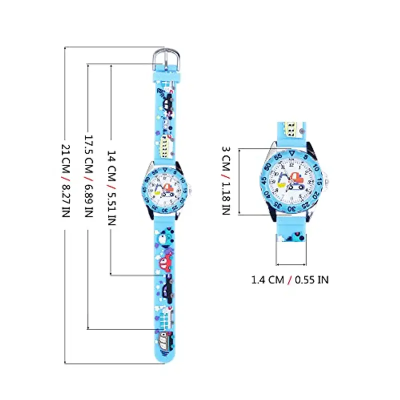 MUXIJIA Orologio Bambini per Ragazzi e Ragazze da 3-10 Anni, 3D Cartone Animato Cinturino in Silicone Orologio 3ATM miniatura 3