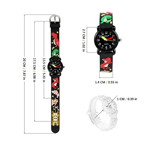 MUXIJIA Orologio Bambini per Ragazzi e Ragazze da 3-10 Anni, 3D Cartone Animato Cinturino in Silicone Quarzo Orologio miniatura 2