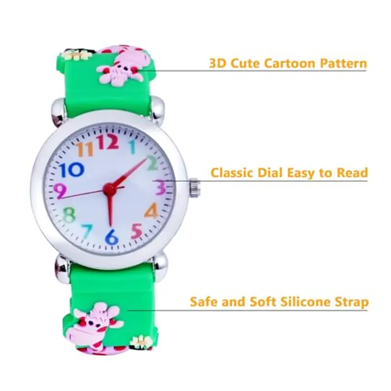 MUXIJIA Orologio Bambini - Quarzo Orologio da Polso - 3D Cartone Animato Cinturino in Silicone Orologio per Ragazzi e Ragazze da 3-10 Anni miniatura 3