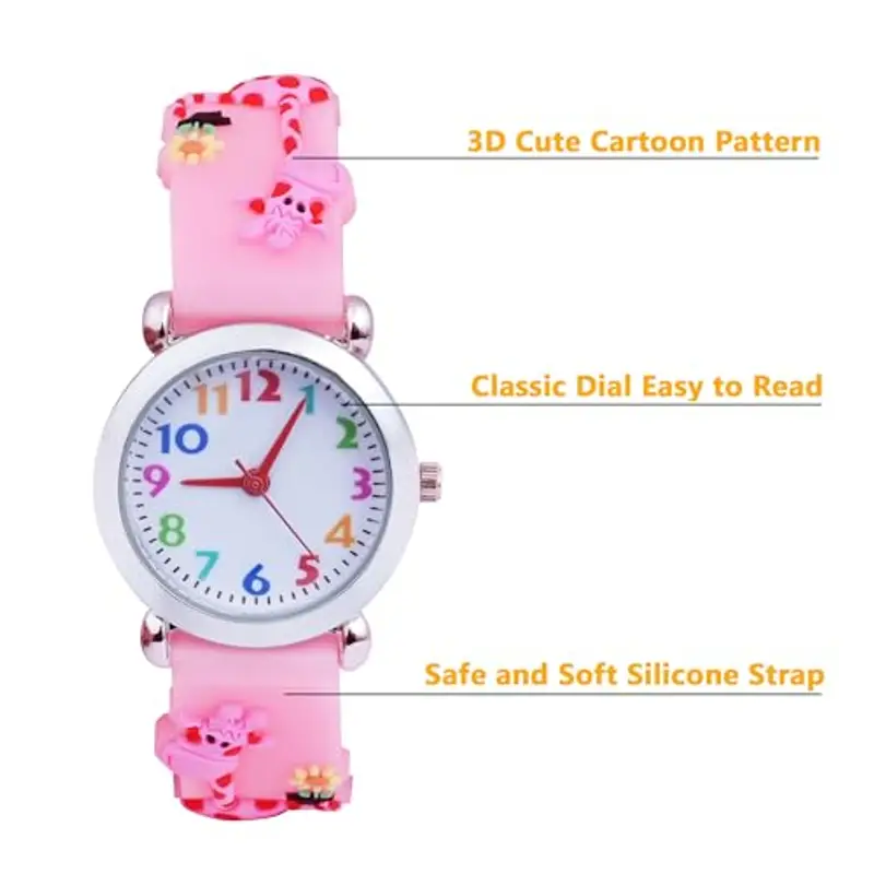 MUXIJIA Orologio Bambini - Quarzo Orologio da Polso - 3D Cartone Animato Cinturino in Silicone Orologio per Ragazzi e Ragazze da 3-10 Anni miniatura 3