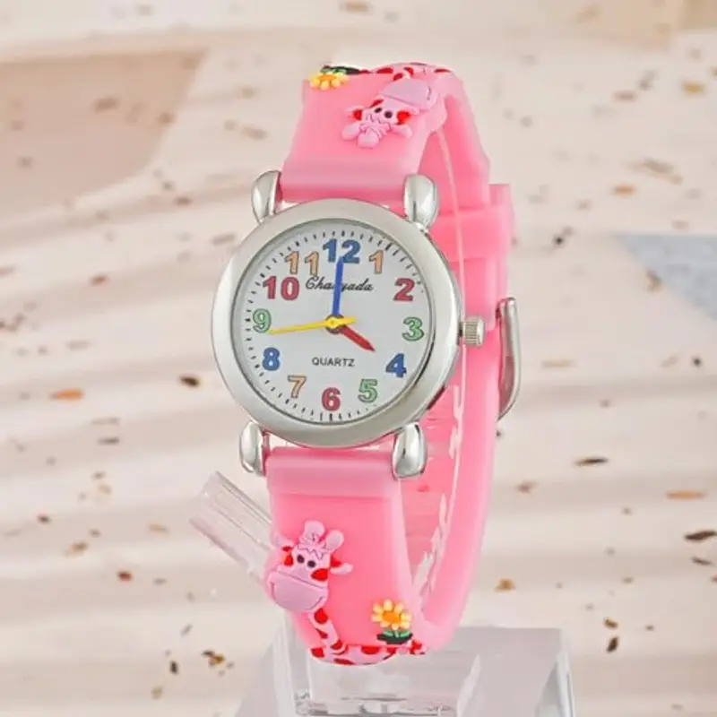 MUXIJIA Orologio Educativo per Bambini - 3ATM Impermeabile Quarzo Orologio da Polso con 3D Cartone Animato Cinturino in miniatura 2