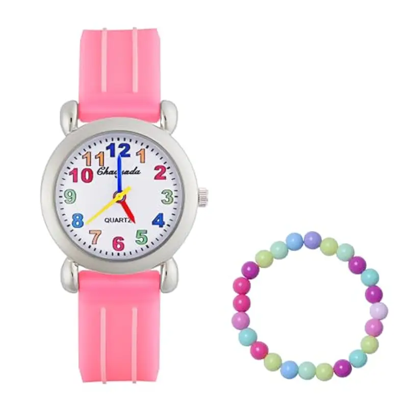 MUXIJIA Orologio Educativo per Bambini - Analogico Quarzo Orologi da Polso per Bambine e ragazze - 3D Cartone Animato Cinturino in Silicone Orologio per Ragazzi e Ragazze da 3-10 Anni