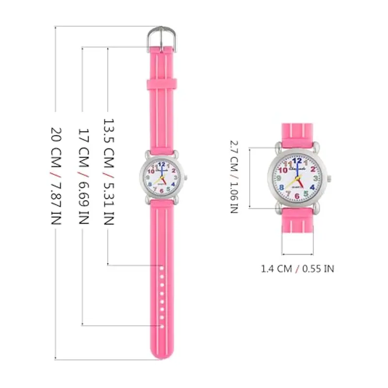 MUXIJIA Orologio Educativo per Bambini - Analogico Quarzo Orologi da Polso per Bambine e ragazze - 3D Cartone Animato Cinturino in Silicone Orologio per Ragazzi e Ragazze da 3-10 Anni miniatura 3