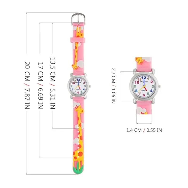 MUXIJIA Orologio Educativo per Bambini - Analogico Quarzo Orologi da Polso per Bambine e ragazze - 3D Cartone Animato Cinturino in Silicone Orologio per Ragazzi e Ragazze da 3-10 Anni miniatura 3