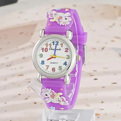 MUXIJIA Orologio Educativo per Bambini - Analogico Quarzo Orologi da Polso per Bambine e ragazze - 3D Cartone Animato miniatura 2