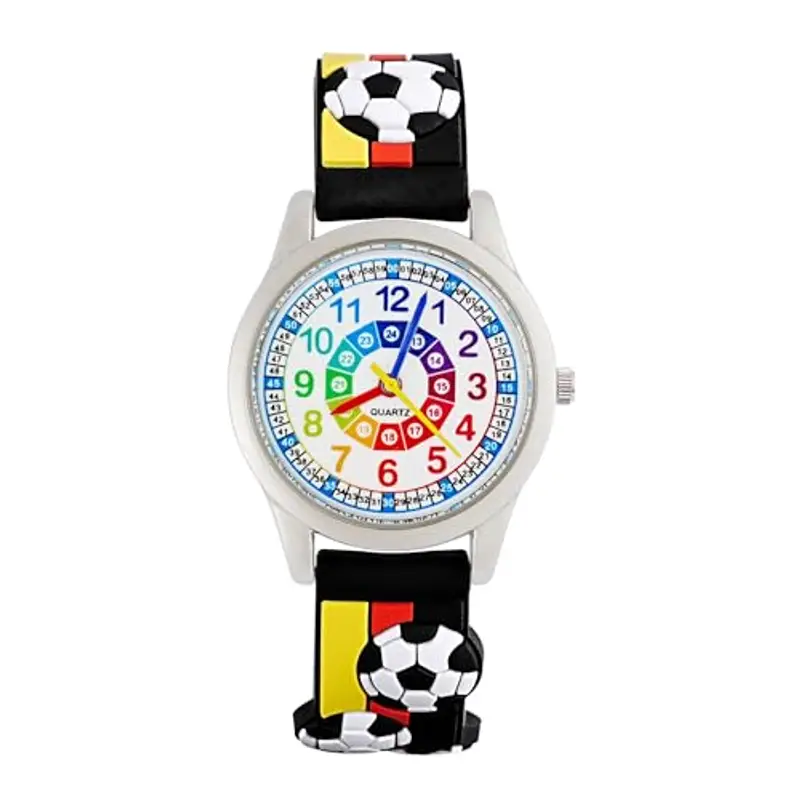 MUXIJIA Orologio Educativo per Bambini - Analogico Quarzo Orologi da Polso per Ragazzi e Ragazze - 3D Cartone Animato Cinturino in Silicone Orologio per Bambini e Ragazzi da 3-10 Anni