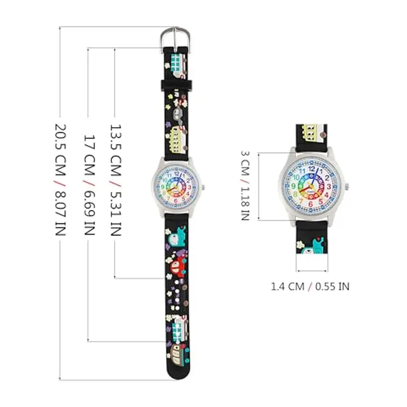 MUXIJIA Orologio Educativo per Bambini - Analogico Quarzo Orologi da Polso per Ragazzi e Ragazze - 3D Cartone Animato Cinturino in Silicone Orologio per Bambini e Ragazzi da 3-10 Anni miniatura 3