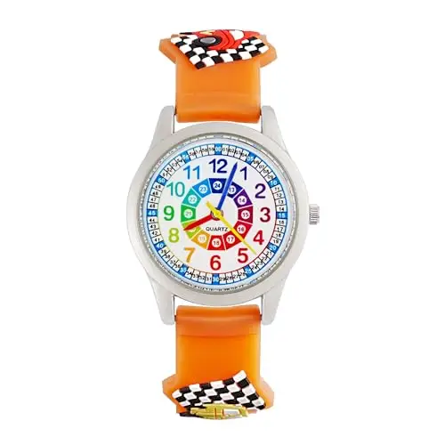 MUXIJIA Orologio Educativo per Bambini - Analogico Quarzo Orologi da Polso per Ragazzi e Ragazze - 3D Cartone Animato
