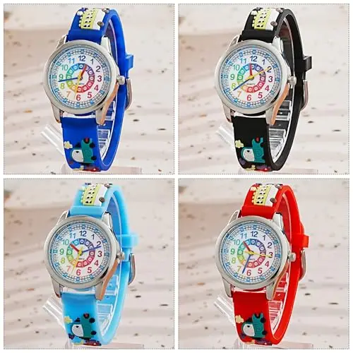 MUXIJIA Orologio Educativo per Bambini - Analogico Quarzo Orologi da Polso per Ragazzi e Ragazze - 3D Cartone Animato miniatura 2